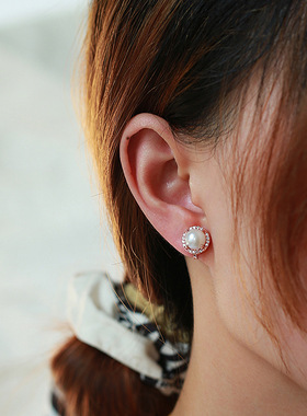 women Earclip earring fashionable temperament pearl earrings