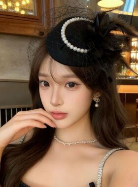 头饰Retro Republic China mesh top hat women's headwear woman
