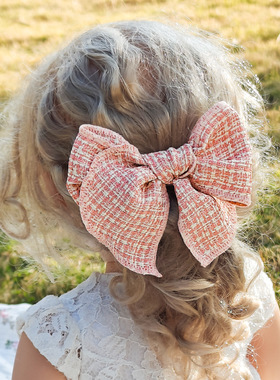 Children's bow hair clip fringe side clip女蝴蝶结刘海侧边夹