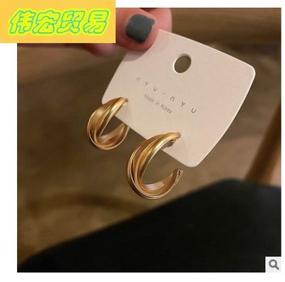 simple earrings niche studs temperament earrings women耳钉环