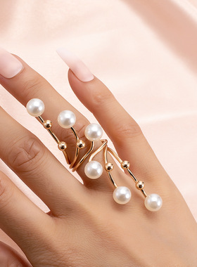 戒指女 New Fashion Pearl Ring Ring/Ring Alloy Europe America