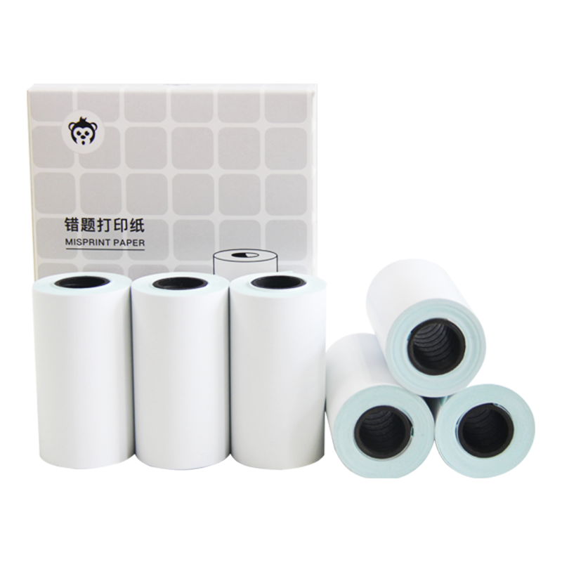 喵喵机打印纸p1p2p3c1max通用不干胶粘帖啵哩热敏纸57x30小猿错题打印机纸咕咕机打印纸爱立熊打印纸不干胶纸