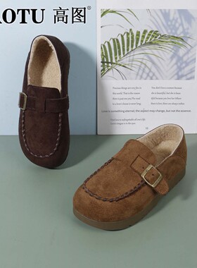 高图时尚休闲鞋女2025冬季新款绒面日常舒适百搭平底鞋6549-81167