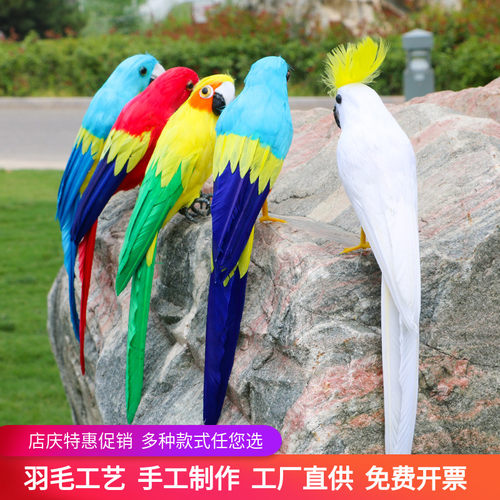 热卖羽毛彩色花园金刚鹦鹉小鸟