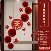 Цветок из бумажного веера + золотой лук в день свадьбы