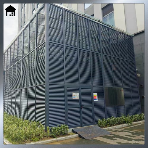 厂家铝合金百叶格栅户外设备房空调外机罩通风散热防护围挡定做