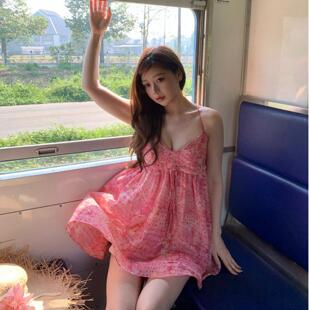 大码胖MM韩系纯欲印花吊带背心女夏季性感宽松显瘦小个子无袖上衣