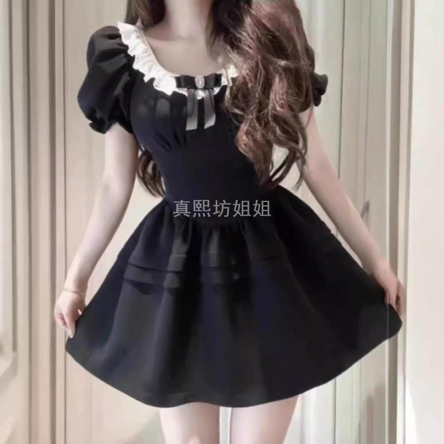 法式赫本风高级感小黑裙女夏季