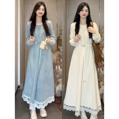 法式高级感白色连衣裙女