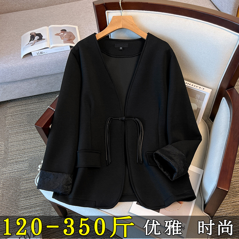 新中式国风西装女装正肩V领长袖