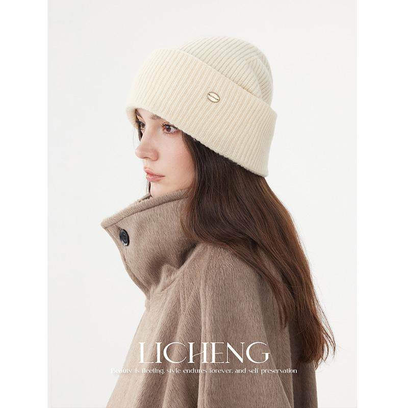 礼诚 蓬松奶白兔绒羊毛翻边针织帽子女冬新复古百搭保暖毛线冷帽,服饰配件/皮带/帽子/围巾,帽子,淘宝优惠券,粉丝福利购,淘宝优惠卷