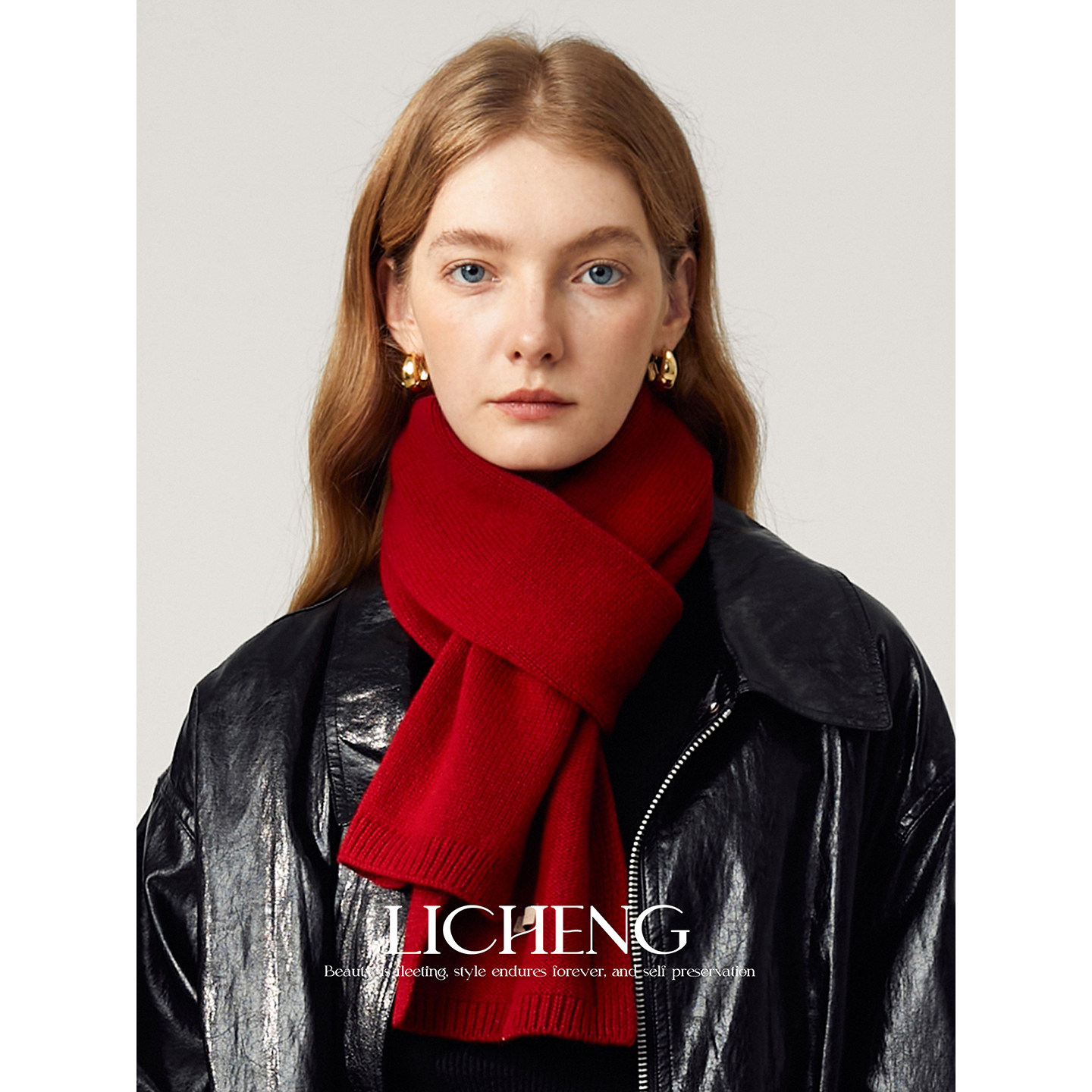 礼诚 新年氛围100%纯羊毛围巾冬季户外防寒纯色情侣针织围脖送礼,服饰配件/皮带/帽子/围巾,围巾/丝巾/披肩,淘宝优惠券,粉丝福利购,淘宝优惠卷