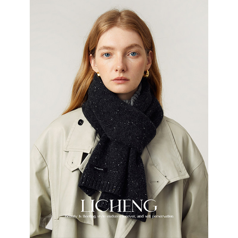 礼诚 点子纱100%wool羊毛围巾女冬季简约保暖澳毛针织情侣围脖,服饰配件/皮带/帽子/围巾,围巾/丝巾/披肩,淘宝优惠券,粉丝福利购,淘宝优惠卷