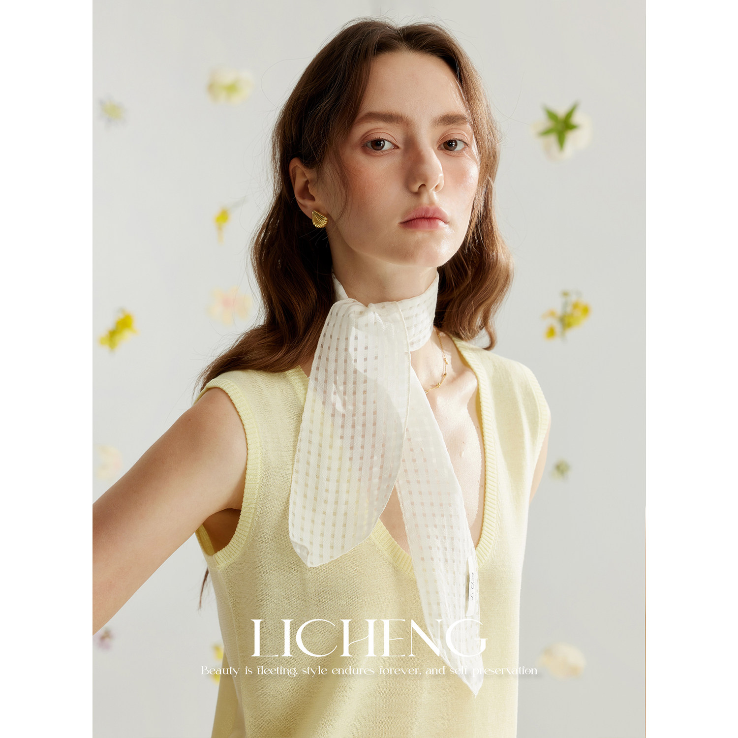 礼诚原创设计 奶白镂空格纹真丝羊毛丝巾女春夏丝毛系脖领巾飘带,服饰配件/皮带/帽子/围巾,围巾/丝巾/披肩,淘宝优惠券,粉丝福利购,淘宝优惠卷