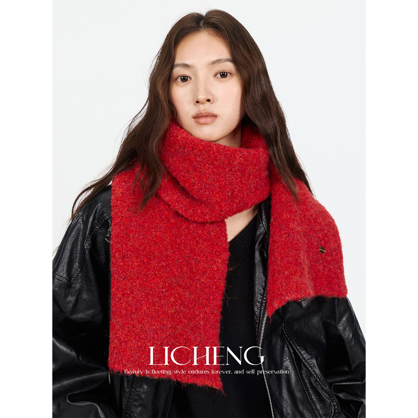 礼诚 时髦新年红圈圈羊毛围巾女秋冬保暖加厚蓬松花纱针织围脖,服饰配件/皮带/帽子/围巾,围巾/丝巾/披肩,淘宝优惠券,粉丝福利购,淘宝优惠卷