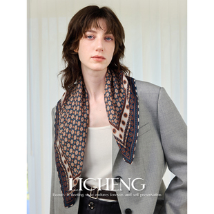 礼诚 中古老钱风水溶羊毛围巾女秋冬保暖系脖领巾高级感头巾方巾