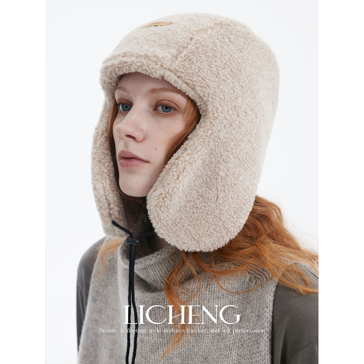 高实穿度软糯摇粒绒护耳帽雷锋帽