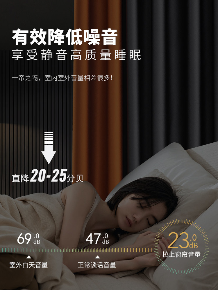 专业吸音超强隔音窗帘卧室遮光2025新型客厅阳台遮阳布保温挂钩型