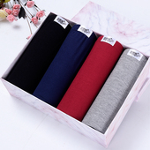 内裤 莫代尔棉平角裤 中腰透气四角宽松大码 米黛蒂男士 冰丝棉裤 头