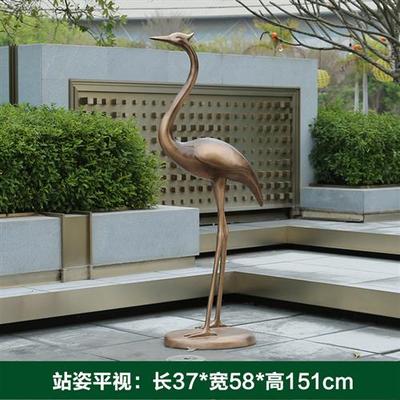 户外仙鹤摆件丹顶鹤模型园林景观小品别墅假山仿真鹤雕塑庭院装饰
