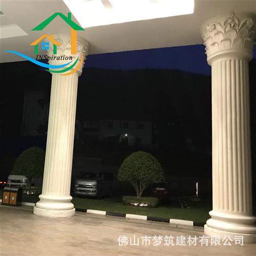 源头厂家直供商场室外罗马柱GRC预制水泥圆柱子造型建筑构件