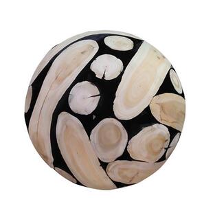 厂家直供实木雕刻拼接工艺圆球过道楼梯口落地造型组合摆件手工