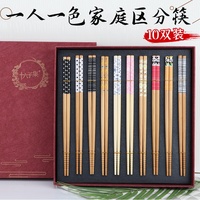 10雙區(qū)分一家人筷子禮盒裝