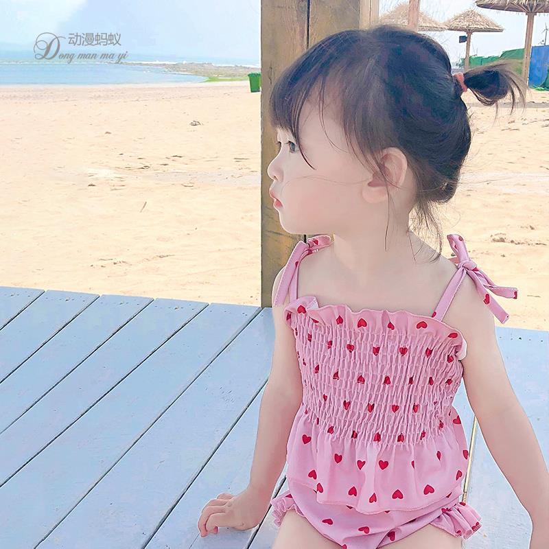 儿童游泳衣女孩夏季套装一岁半女宝泳衣夏可爱儿童泳衣女童夏吊带