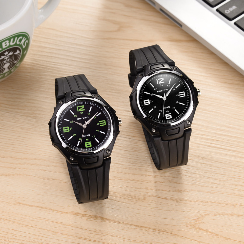 石英表男中小学生初中生运动指针式防水男童男孩儿童电子手表考试