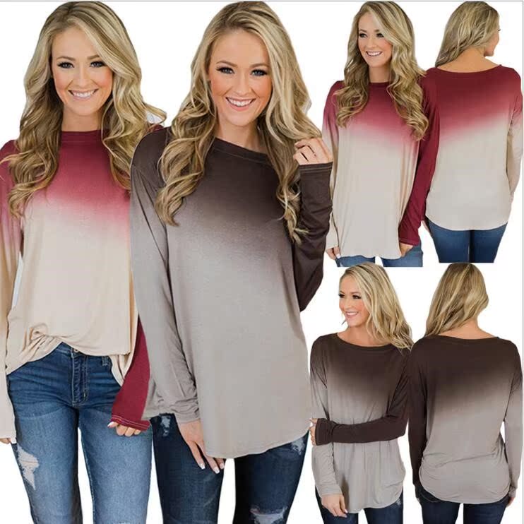 AuTumn prinT round neck long sleeve blouse T-shirT 秋女T恤|ruв категории Женская одежда, футболка - от Buy2taobao.com для оказания профессиональной услуги покупки агента Taobao