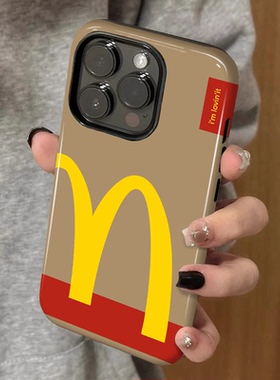 简约字母M麦门 适用苹果16promax新款iPhone15手机壳女生1314高级感小众不撞款12防摔二合一菲林11保护套plus