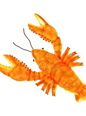 户外大型仿真发光小龙虾雕塑玻璃钢模型摆件海洋馆餐馆大排档装饰