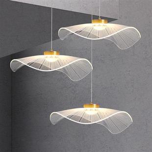 新中式 楼loft公寓挑高别墅中空长吊灯 荷叶楼梯吊灯现代简约小复式