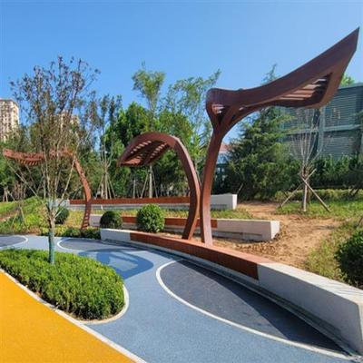 不锈钢长廊架雕塑异形钢结构金属铁艺遮阳景观连廊户外公园大凉亭