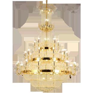 水晶吊灯欧式 楼客厅大吊灯办公楼灯别墅酒店水晶灯楼中楼吊灯 复式