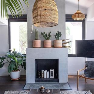 藤艺吊灯跨境出口酒店民宿客房餐厅展厅ins风藤艺吊灯可定制