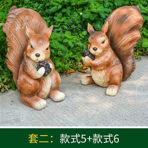 户外仿真松鼠玻璃钢雕塑公园园林花园景观装饰雕塑树脂工艺品摆件