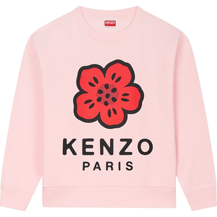 KENZO女士BOKE海棠花休闲圆领卫衣新年