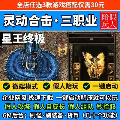 热血传奇单机版微端假人陪玩微端