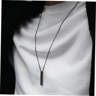 hot classic Rectangle Pendant Necklace men Stainless Steel