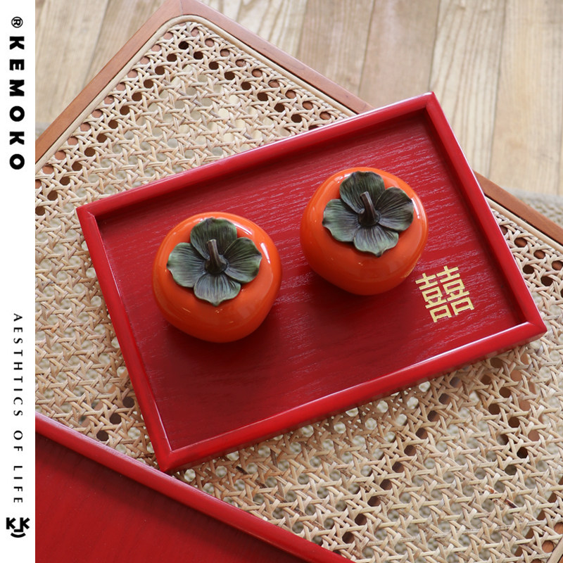 kemoko木质托盘结婚婚庆敬茶杯糖果水果圆形长方形红色敬酒喜盘子,节庆用品/礼品,甜品台装饰,淘宝优惠券,粉丝福利购,淘宝优惠卷