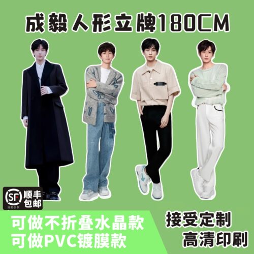 成毅人形立牌180c三折叠