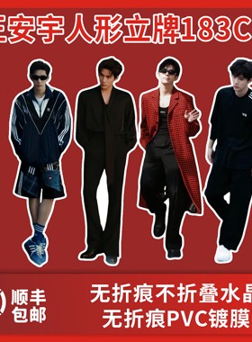 王安宇等高人形立牌定制三折叠同款人形立牌周送朋友闺蜜生日礼物