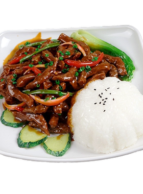 小炒菜面条料理快餐摆件食物模型