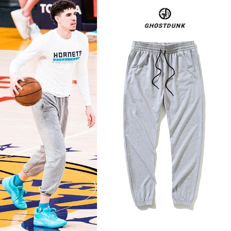 新款抽绳束脚长裤男篮球训练健身
