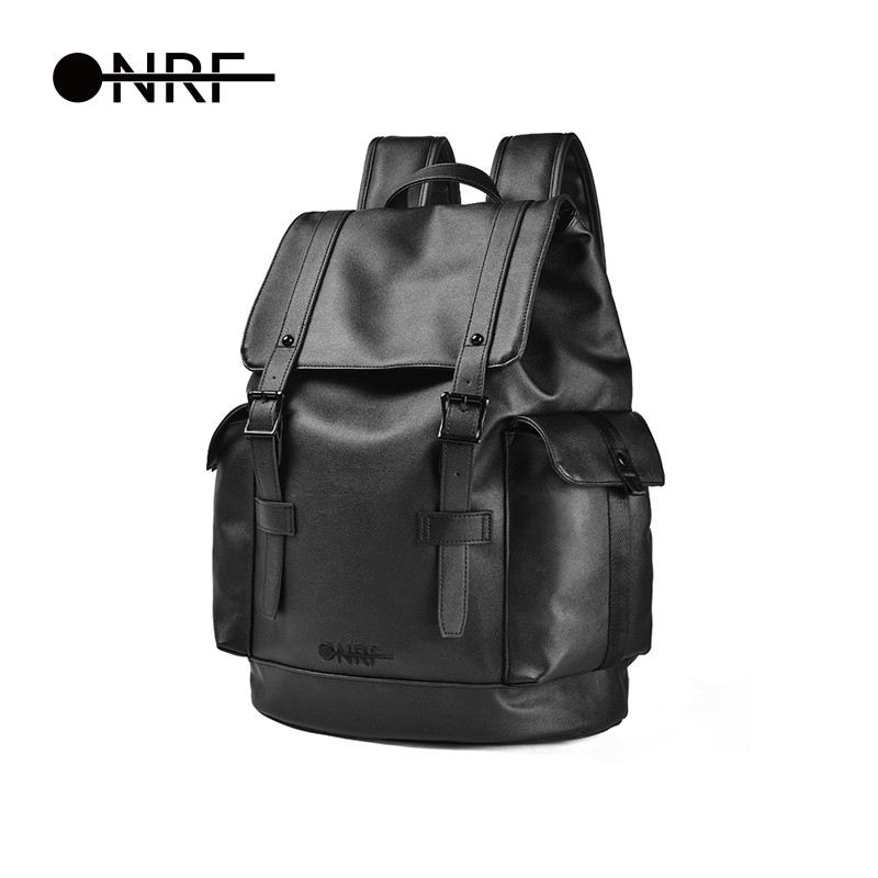 黑色通勤双肩背包休闲