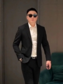 男士 翻领西服外套高品质黑色修身 显瘦简约经典 欧货韩版 款 便西上衣