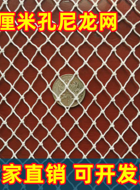 家用白色尼龙网涤纶网渔网小孔网安全网防坠落网阳台网软网养殖网