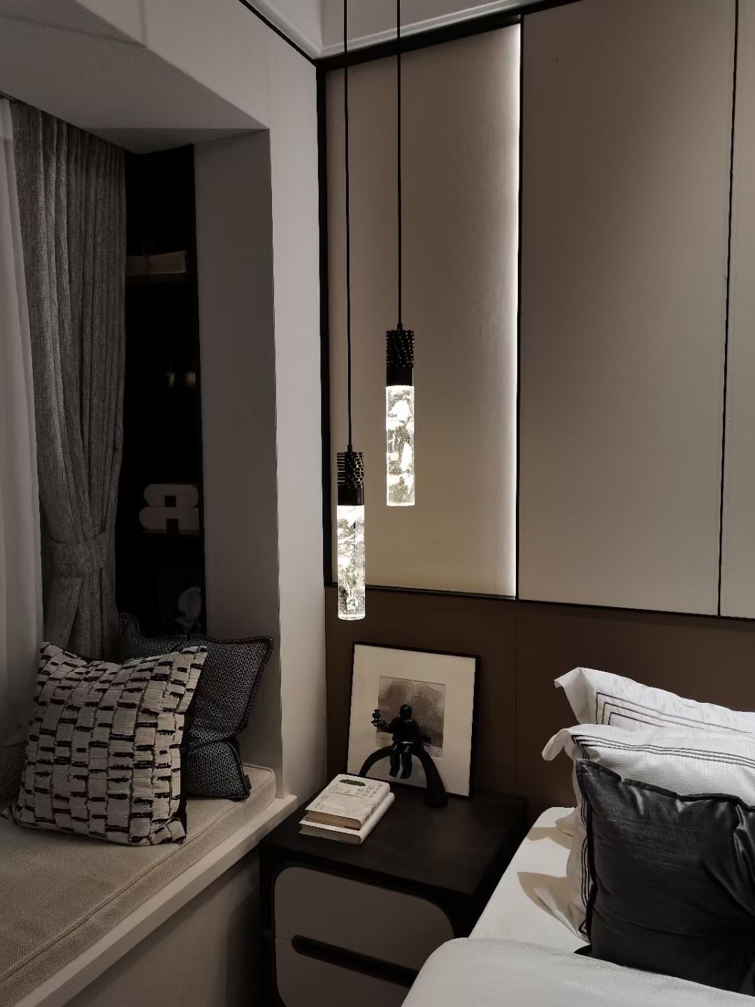 极简设计师小吊灯卧室床头