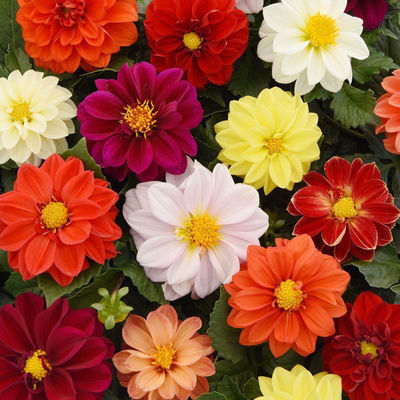 小丽花种子混色春季播种多年生大丽花种绿化庭院阳台花卉盆栽种子